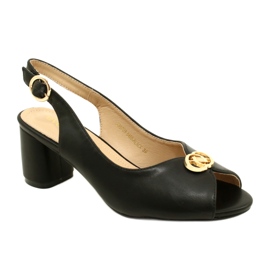 Evento Női szandál a poszton, dekorációval 23SD35-5480 fekete 3