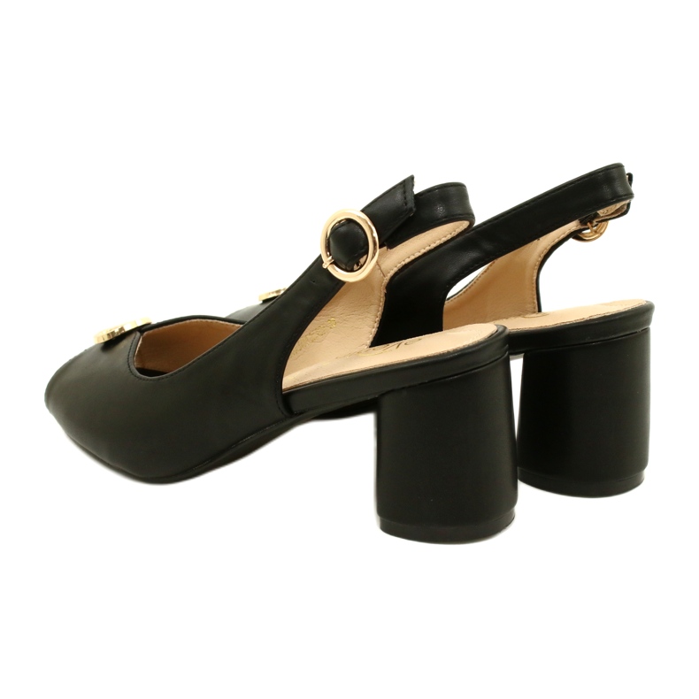 Evento Női szandál a poszton, dekorációval 23SD35-5480 fekete 6