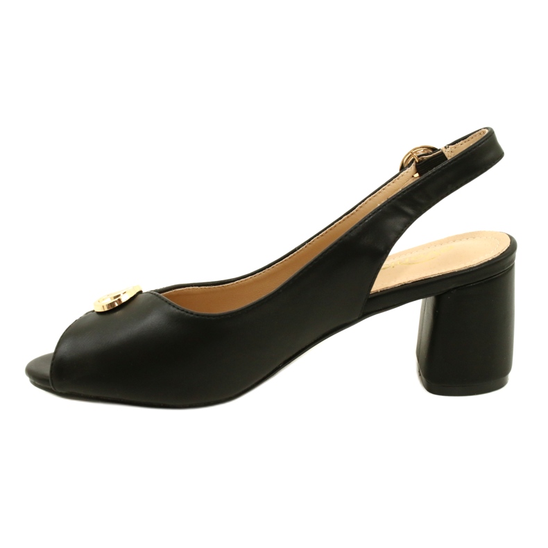 Evento Női szandál a poszton, dekorációval 23SD35-5480 fekete 4