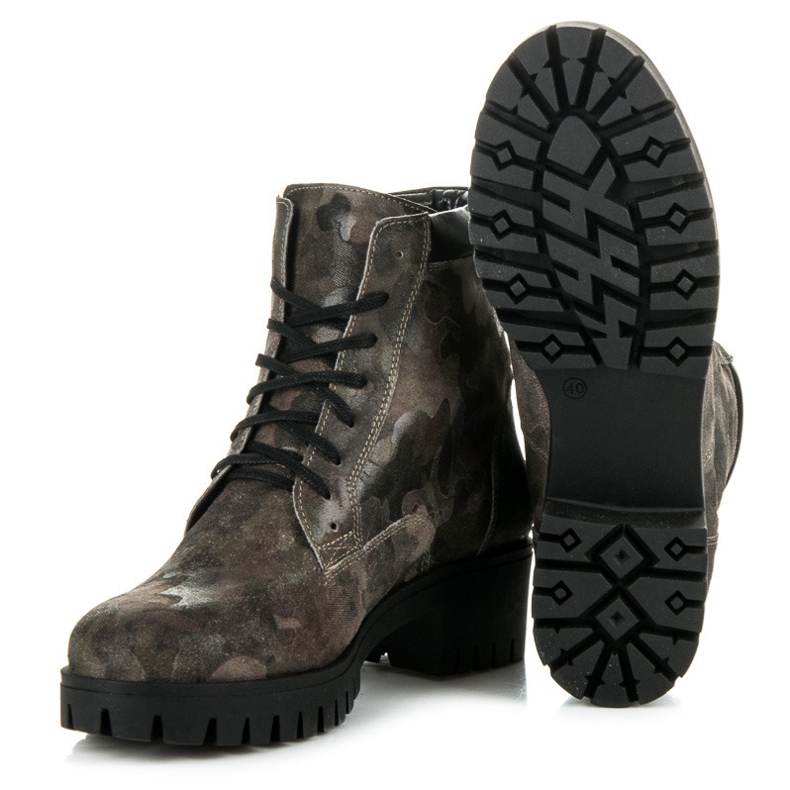 Vinceza Fűzős csizma protektorral zöld 1