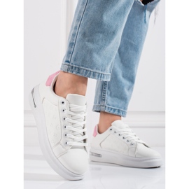 Shelovet női fehér mintás sportcipő 1