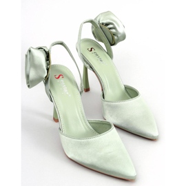 Seastar Szatén tűk Flores Green virággal zöld 1