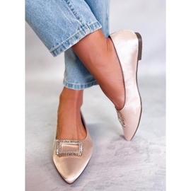 PA1 Elegáns balerinák Lorella Beige kövekkel bézs 2