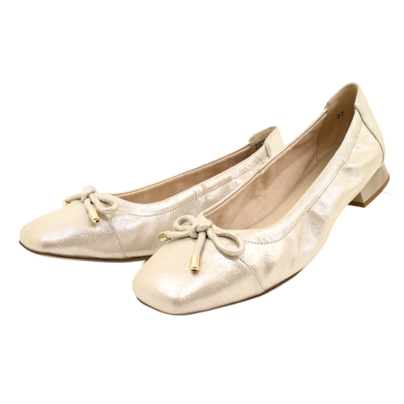 Caprice Ballerinas női cipő íj 9-22104-20 354 Taupe Sue.Met ezüst 3