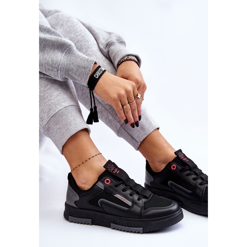 Női Cross Jeans Low Sneakers LL2R4012C Fekete 1
