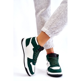 High Női sportcipők, tornacipők, fehér és zöld 3