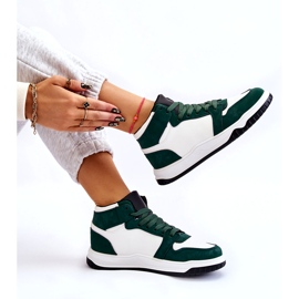 High Női sportcipők, tornacipők, fehér és zöld 7