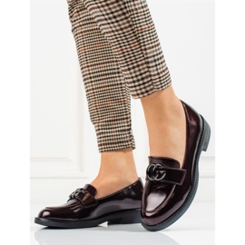 W. Potocki Gesztenyebarna női potocki lordok lapos sarkú cipővel piros 1 W. Potocki Gesztenyebarna női potocki lordok lapos sarkú cipővel piros 1