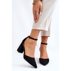 Fekete Lexie Suede sarokpumpák 1