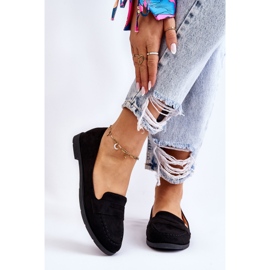 Kényelmes velúr női naplopók, fekete Lucca 1 Kényelmes velúr női naplopók, fekete Lucca 1