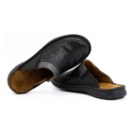 Férfi bőrpapucs 219 Kampol fekete 5