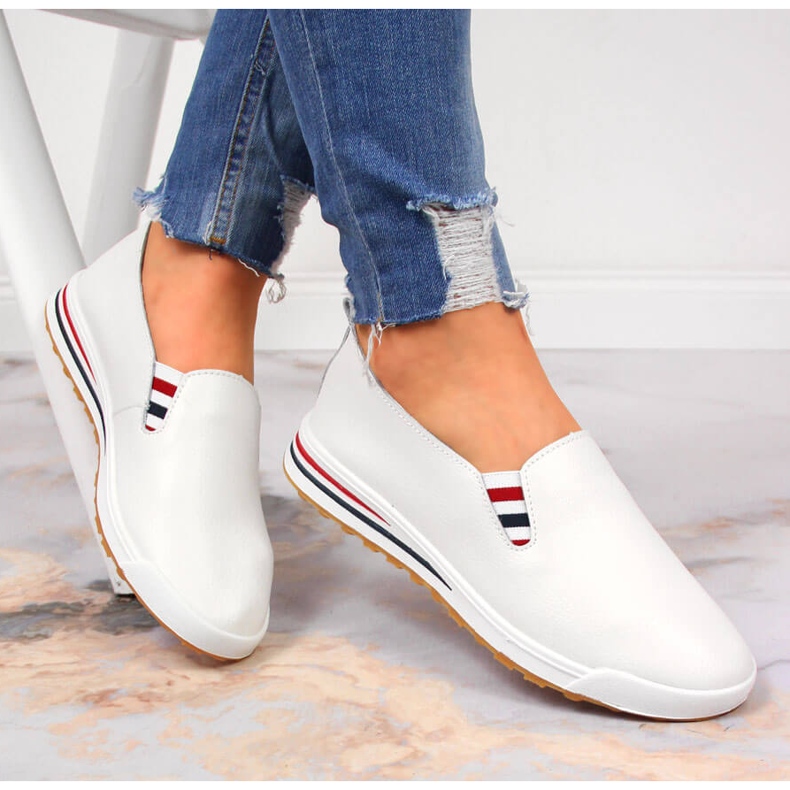 Női bőr bebújós tornacipő Filippo DP3510 fehér 1 Női bőr bebújós tornacipő Filippo DP3510 fehér 1