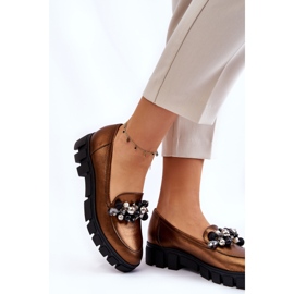 Női naplopók az emelvényen Laura Messi 2392 sötét arany aranysárga 2