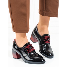 W. Potocki Női fűzős cipő Potocki fekete 1