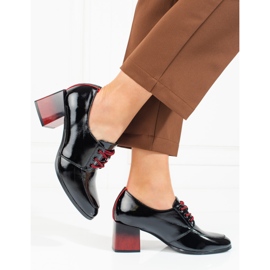 W. Potocki Női fűzős cipő Potocki fekete 2