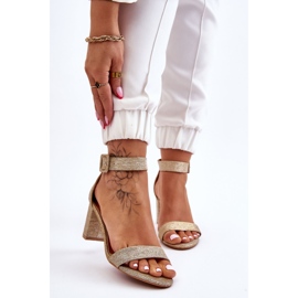 PS1 Fényes arany Maxim Heels szandál aranysárga 1