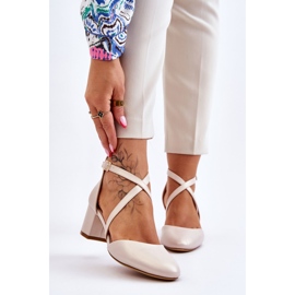 Sergio Leone magassarkú pumpák SK824 Pearl Beige bézs 1