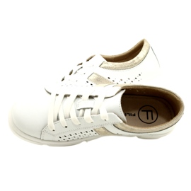 Áttört bőr tornacipő Filippo DP4531/23 WH GO fehér 5