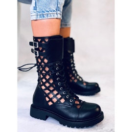 BM Brady fekete áttört csizma 2 BM Brady fekete áttört csizma 2