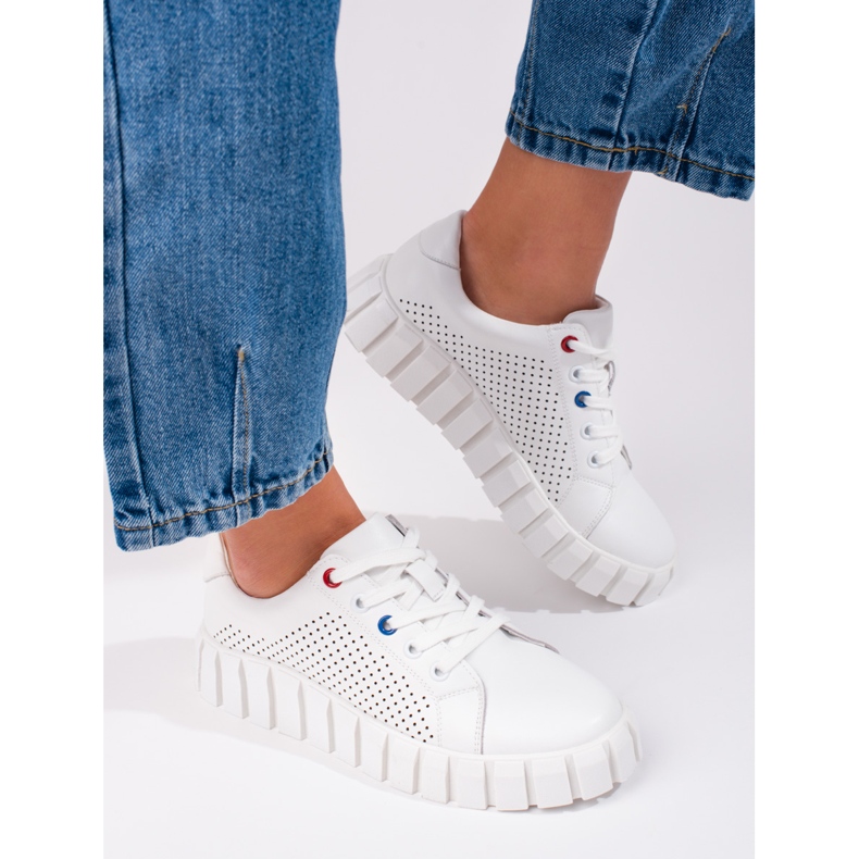 W. Potocki Potocki fehér bőr sportcipő 1