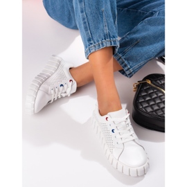 W. Potocki Potocki fehér bőr sportcipő 2