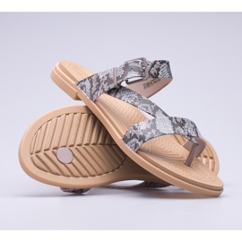 Női Crocs Tulum toe Post szandál W 206108-15W barna 1