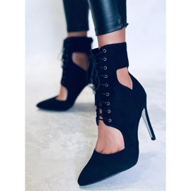 BM Demi Nero tűn kivágott csizma fekete 2