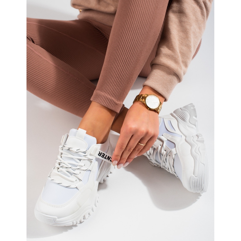 Seastar Shelovet női fehér tornacipő vastag talppal 1