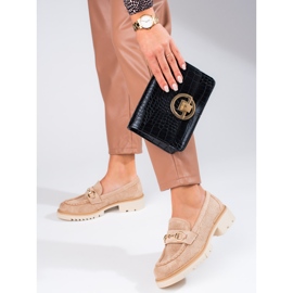 Seastar Áttört női mokaszinok a Shelovet bézs színű platformon 1