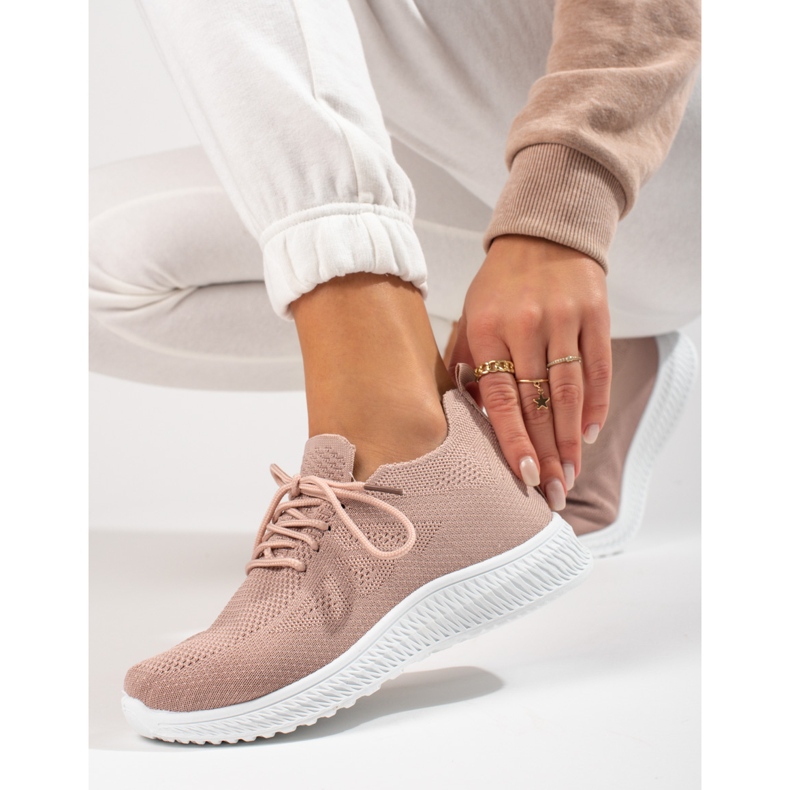 Shelovet púder textil sportcipő rózsaszín 1
