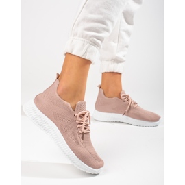 Shelovet púder textil sportcipő rózsaszín 2
