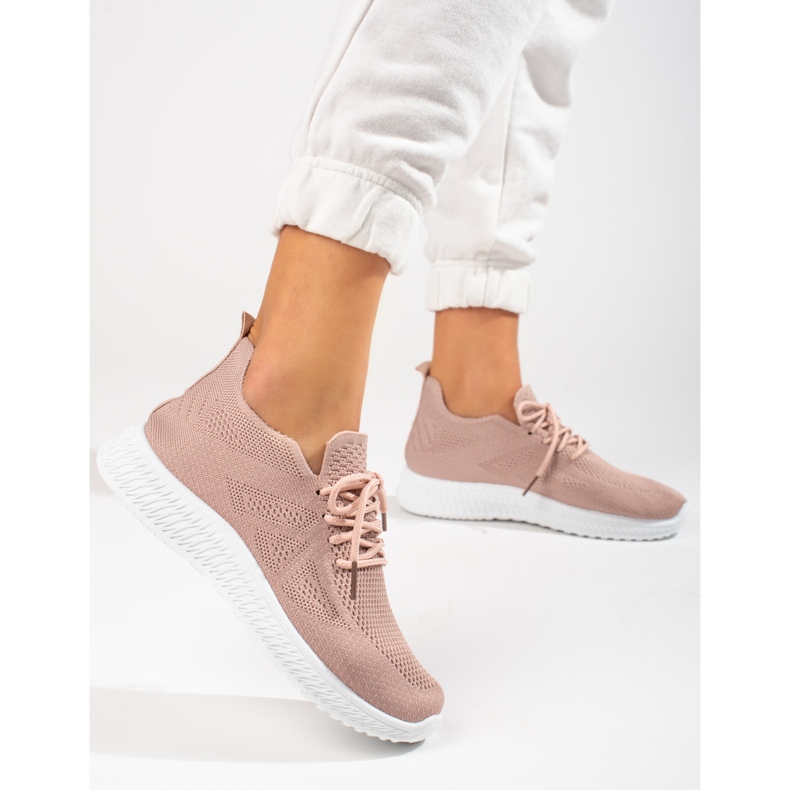Shelovet púder textil sportcipő rózsaszín 2