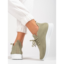 Shelovet zöld textil sportcipő 2