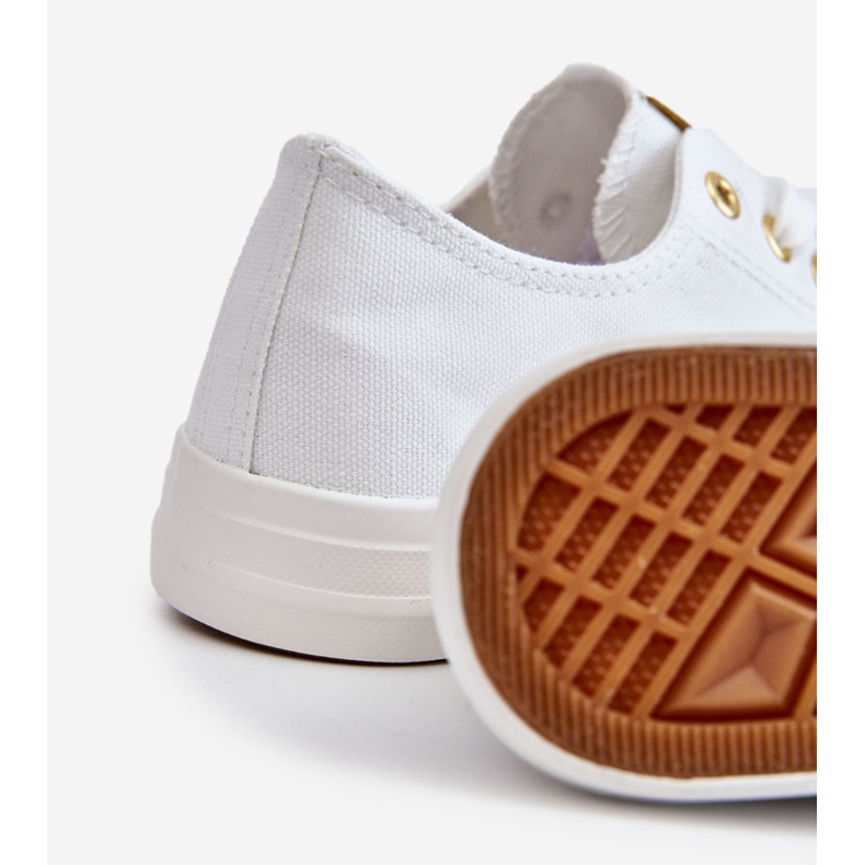 News Női klasszikus tornacipő, fehér és arany Ecoma 2