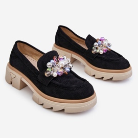 PM1 Női Brogues Loafers Díszekkel Black Issac fekete 1