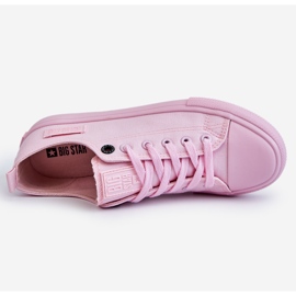 Női klasszikus alacsony tornacipő Big Star LL274022 világos rózsaszín 1