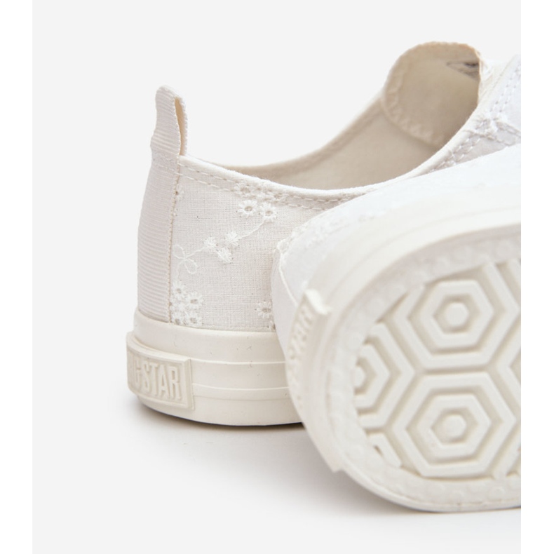 Női Big Star hímzett tornacipő LL274223 fehér 1