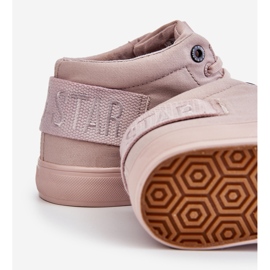 Női klasszikus magasszárú tornacipő Big Star LL274004 Nude rózsaszín 1