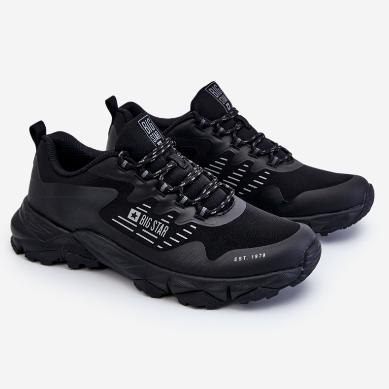 Férfi klasszikus memóriahab rendszerű Big Star sportcipő LL174127 fekete 1