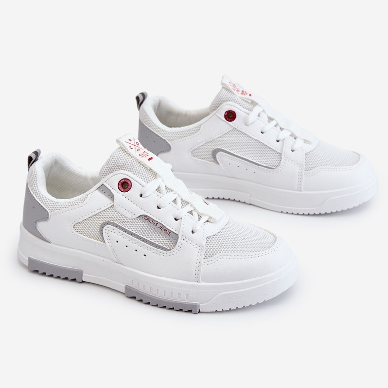 Női Cross Jeans Low Sneakers LL2R4011C Fehér 1