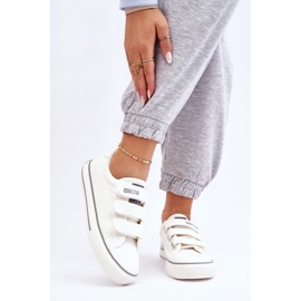 Klasszikus textil tornacipő tépőzárral Big Star LL274A203 fehér 1