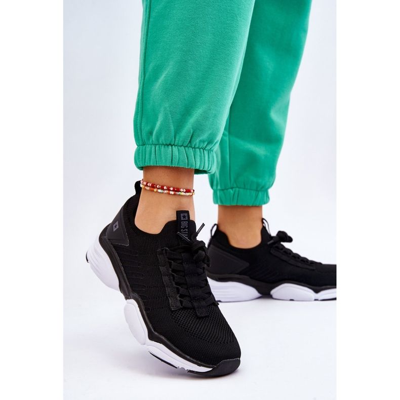 Női felcsúsztatható sportcipő Memory Foam System Big Star LL274A146 fekete 2