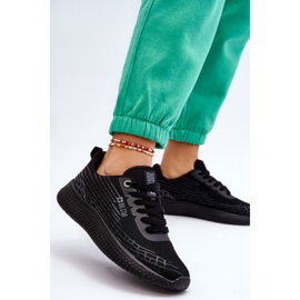 Női hálós sportcipő Memory Foam System Big Star LL274662 fekete 2