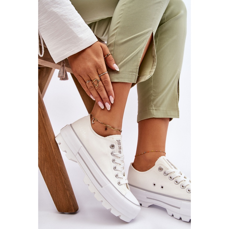 Fabric Platform Sneakers Big Star LL274150 Fehér 2