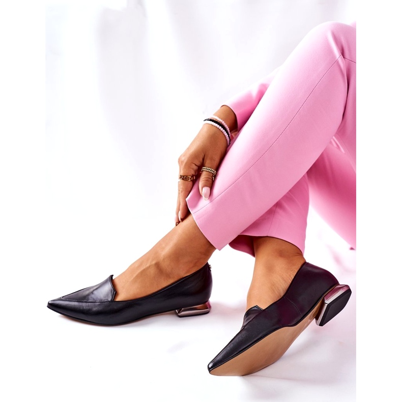 Női Brogues Laura Messi Black 2074 fekete 4