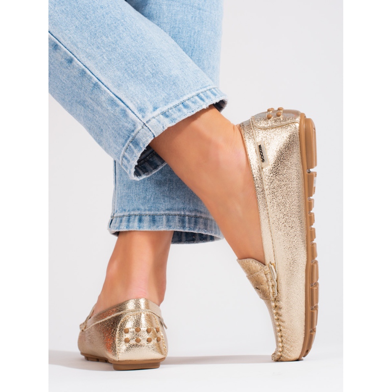 Goodin Kényelmes női arany mokaszin Shelovet aranysárga 2 Goodin Kényelmes női arany mokaszin Shelovet aranysárga 2