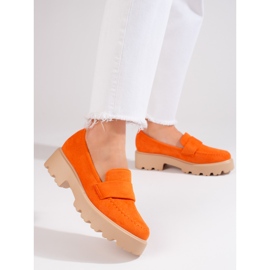 Vinceza női narancssárga velúr cipő 1