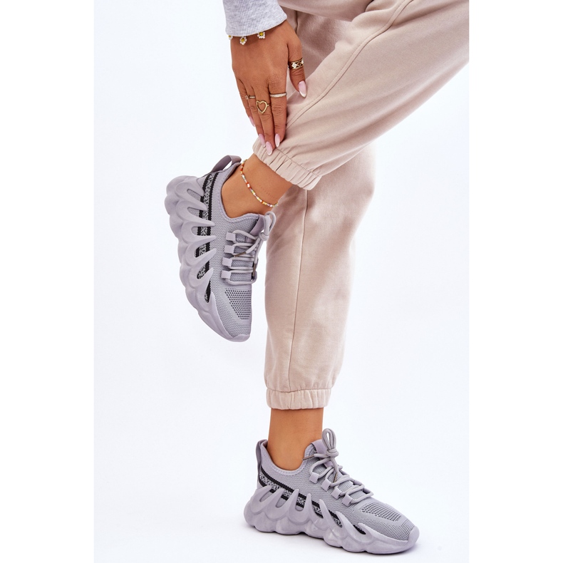 PG1 Női divatos zokni tornacipő szürke Daxo 2