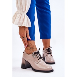 S.Barski Divatos világos bézs magassarkú Darren 1