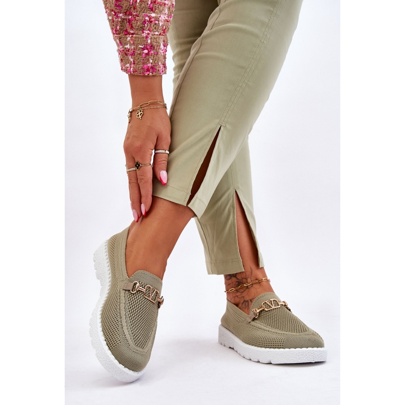 Felbújós női tornacipő zöld Alena díszítéssel 1 Felbújós női tornacipő zöld Alena díszítéssel 1